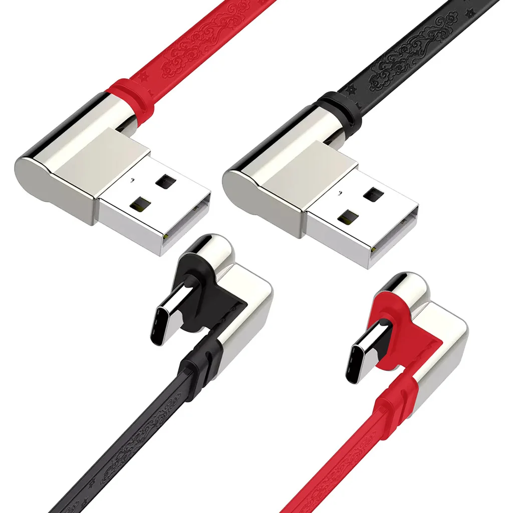 

Elbow Typec Data Cable 180 Degree Compatible with USB Cables Elbow Data Cable Compatible for Most Mobile Phone