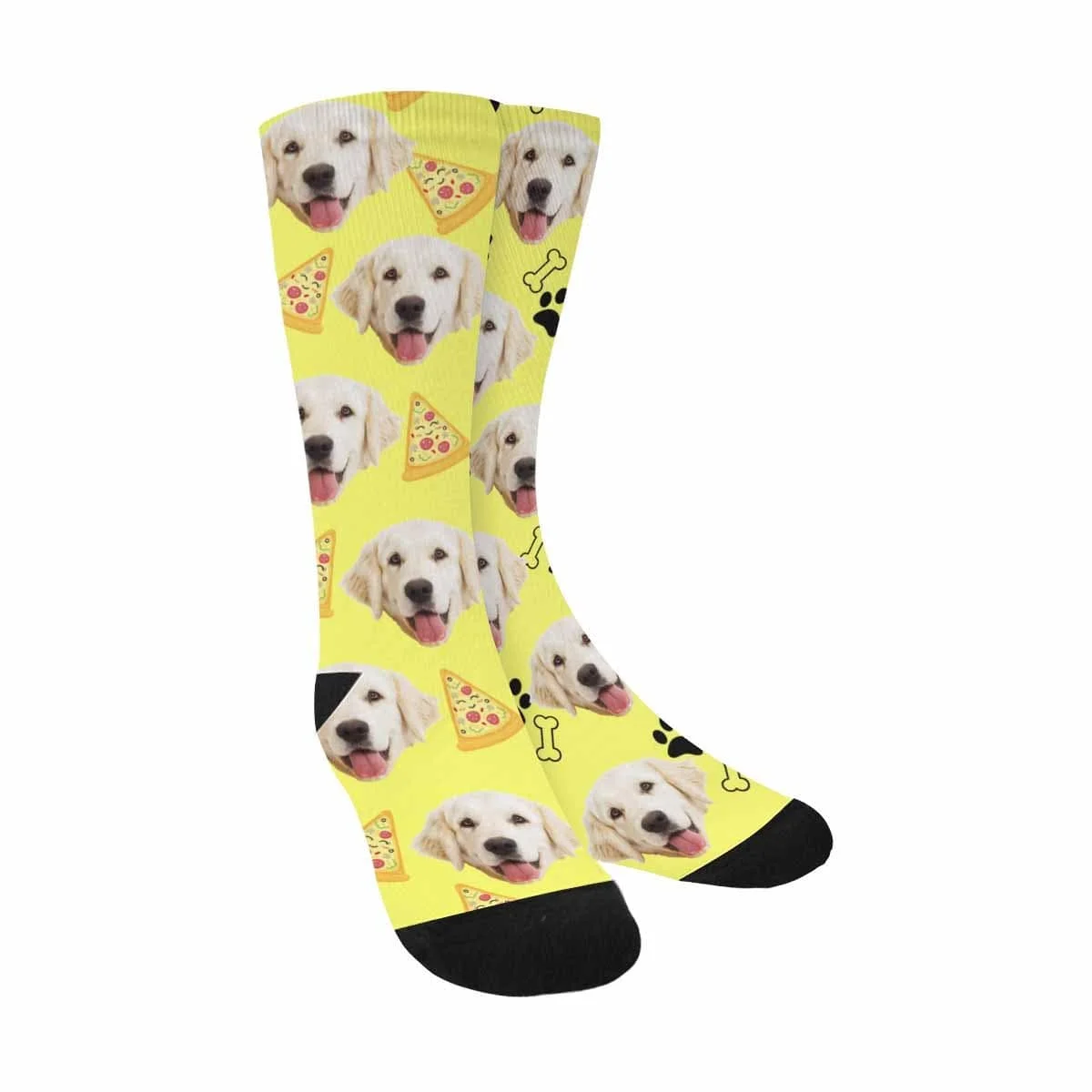 

Custom Face Pizza Sublimated Crew Socks