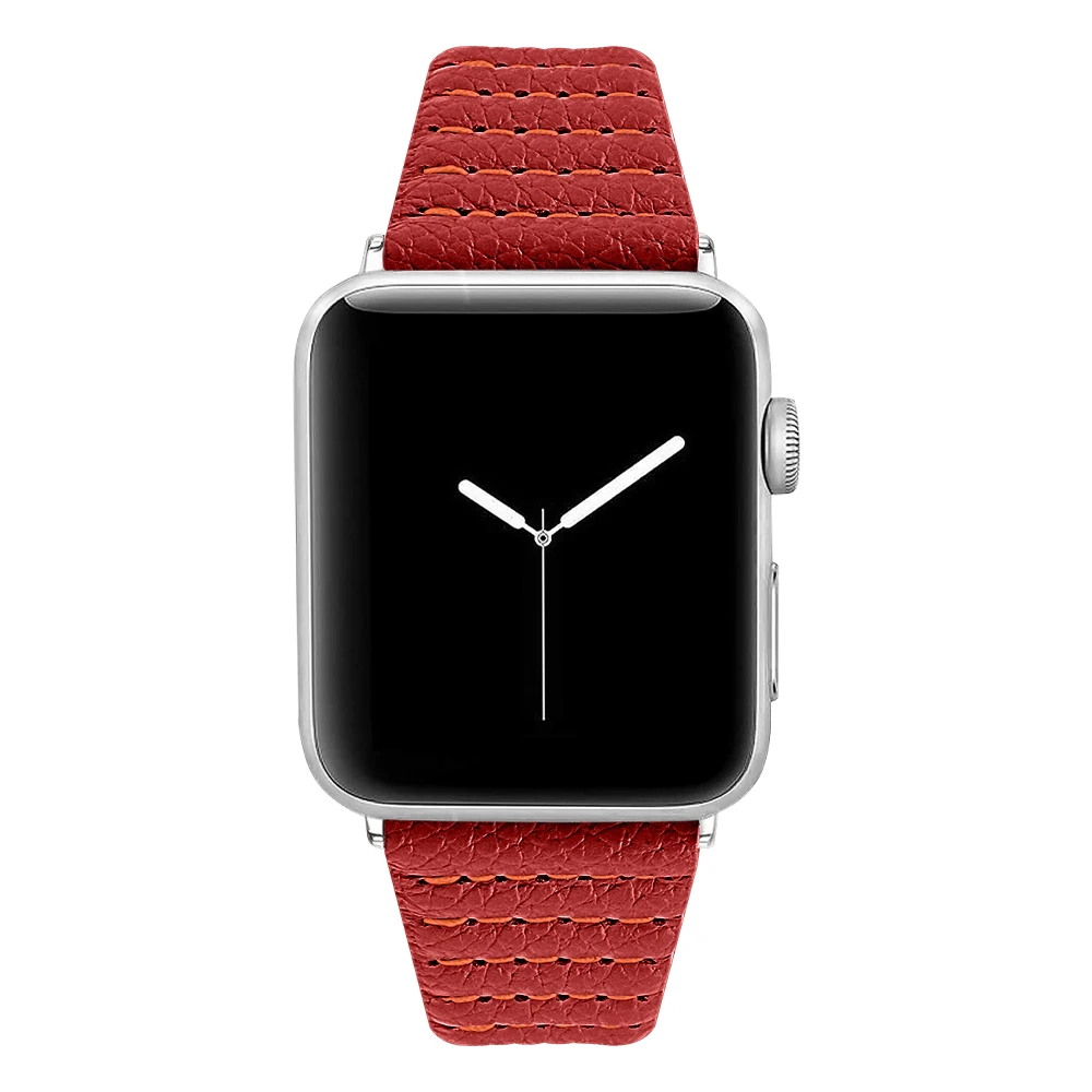 Ремешок кожаный волнистый для Apple Watch Band Series SE/6/5/4/3/2 44/40 мм 42/38 мм|Ремешки часов| |