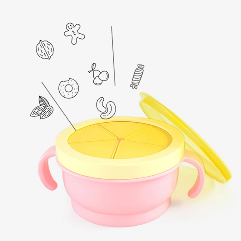 Детский контейнер для закусок портативный хранения еды с крышкой мягкий