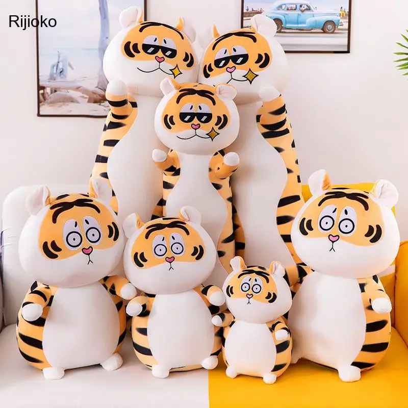 

2022 новый год тигра талисман кукла толстый Тигр плюшевая игрушка длинная подушка компания ежегодно раньше