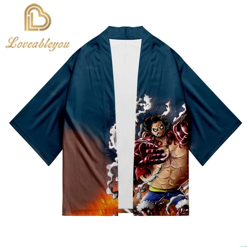 Кимоно японское традиционное кимоно для мужчин женщин кардиган Луффи косплей