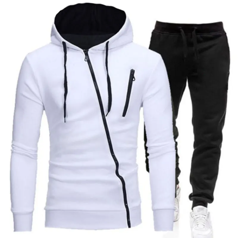 

Спортивный костюм мужской зимний, пуловер с длинным рукавом и брюки для бега, комплект из 2 предметов