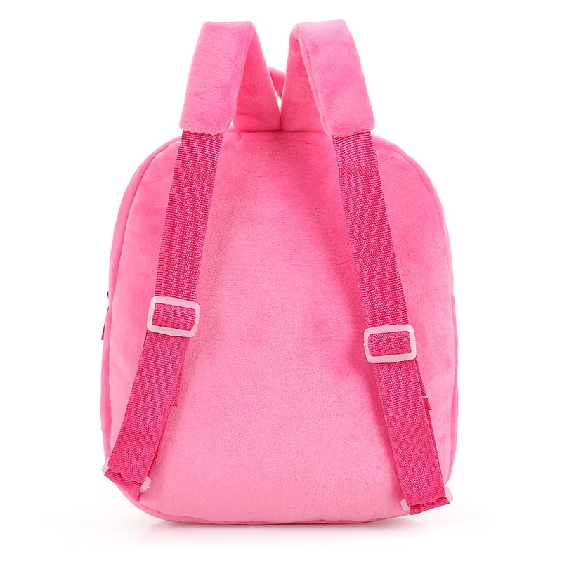 Розовый синий красный милый плюшевый рюкзак для малышей модная детская сумка