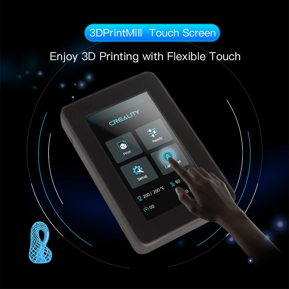 Детали для 3D-принтера CREALITY 4 3 дюйма сенсорная панель ЖК-дисплей | Компьютеры и