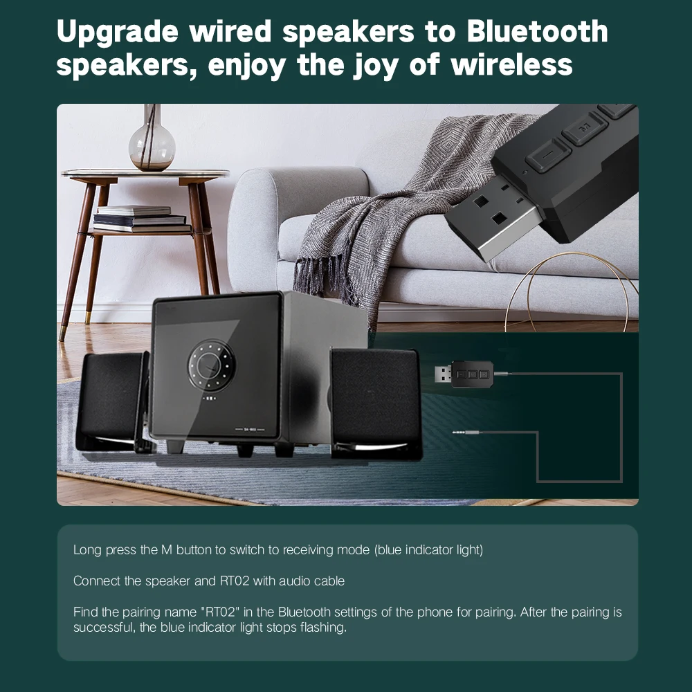 USB-адаптер Electop с поддержкой Bluetooth 5 0 и микрофоном |