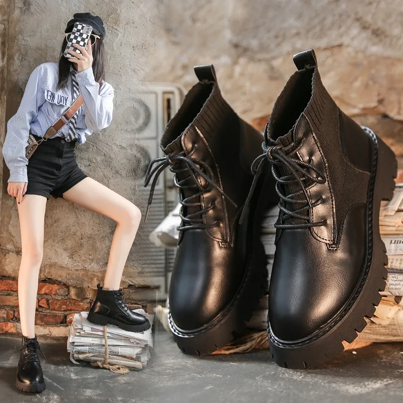 

Autumn And Winter 2021 New Martin Boots Women's Tide Ins Short Boots British Style Boots Thick Sole Boots.