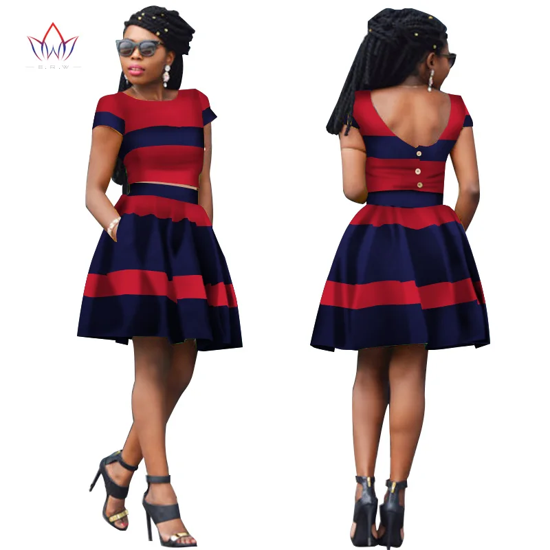 Африканская одежда Женский комплект из двух предметов Анкары топы с длинным