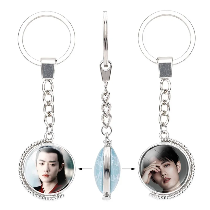 Подарок на Новый год Wang Yibo Fans The Untamed Weiwuxian Lan Zhan Portachiavi брелок кулон с вращающимся