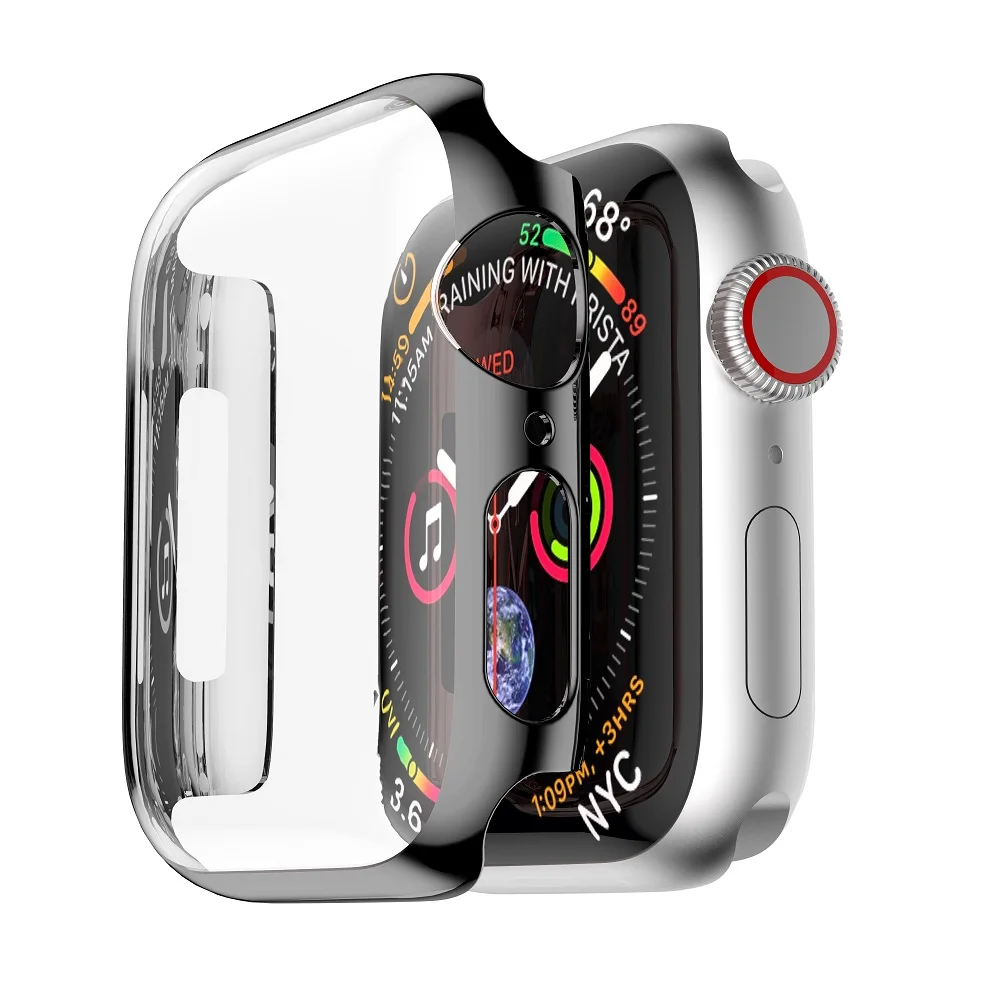 

For Apple Watch Full Screen protector slim PC hard Case for Apple Series 3/2/1 38MM 42MM cover Band for Series 4/5/6 40mm 44mm