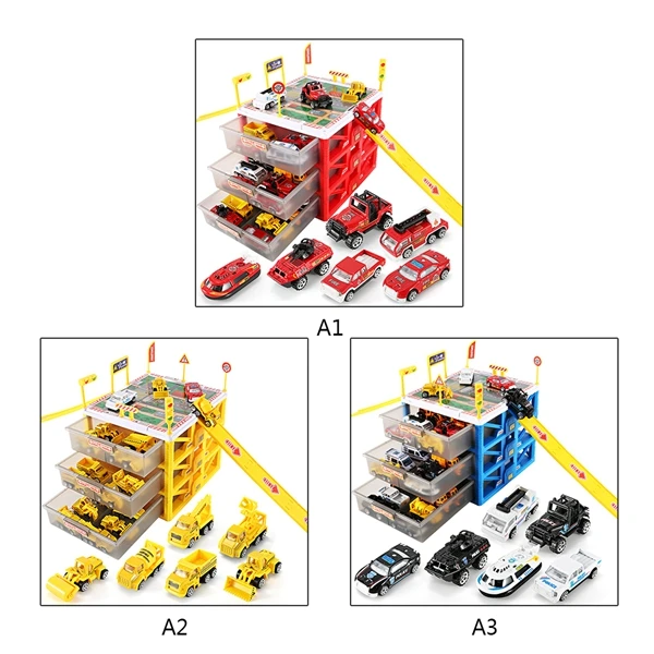 

Multi-Functional Mini Parking Lot Car Toy Drawer Kids Toys Storage Box Case Boys Novelty Gifts Children Party Games