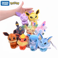 11 13cm pokemon plush pikachu eevee squirtle charmander bulbasaur cute cartoon anime figures plush dolls keychain xmas kids gift