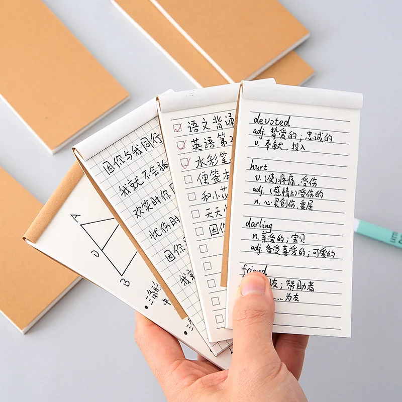 

100 business notebooks notebook notebook tearable notebook agent list plan 4 kinds of portable school supplies for students