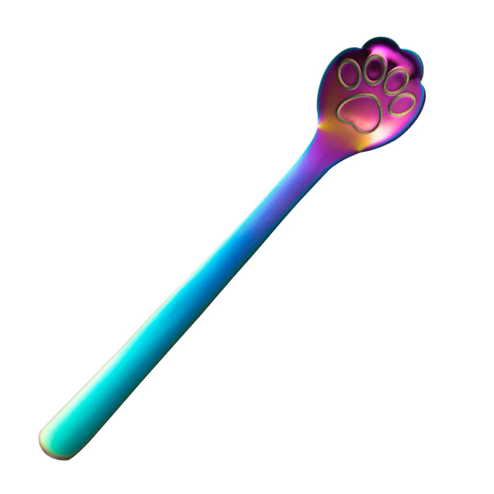 Творческий Нержавеющая сталь для перемешивания кофейная/чайная ложка кошка