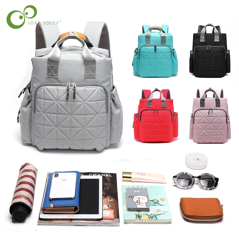 

Сумка для мам YJN Женская, вместительный модный рюкзак для подгузников, уход за детьми