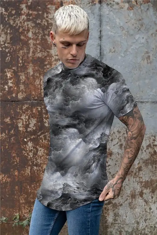 

ZOOTOP BEAR Loose Tees Male T Shirt Men Shirt Casual tops Boys Short Sleeve Fashion hip-hop Popular Print T-Shirt