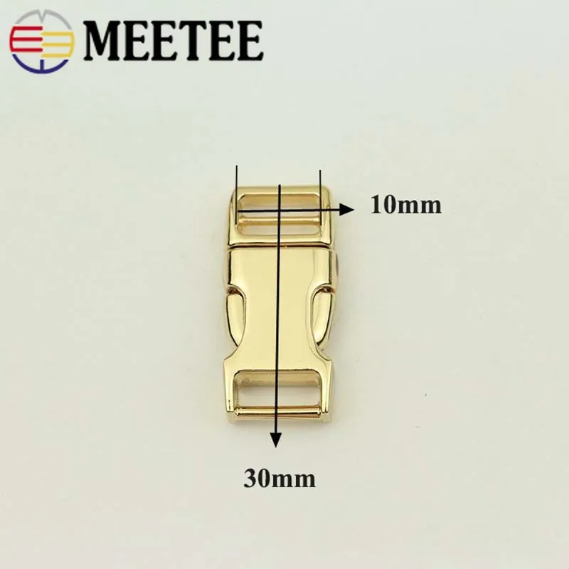 Meetee ID10/14/19 мм металлическая Боковая Пряжка для ремней безопасности багажа