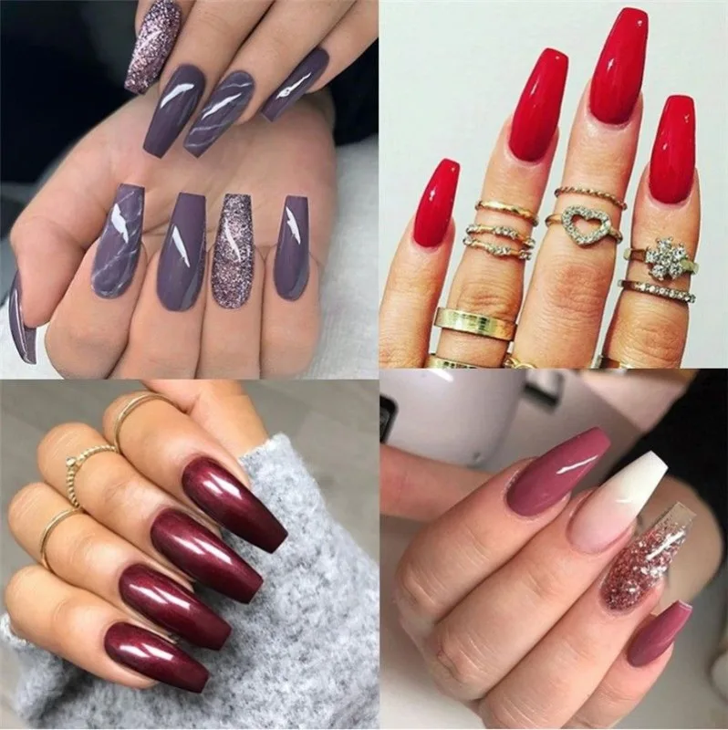 В коробке 100 шт. полукончики прозрачные накладные ногти французский акриловый ABS