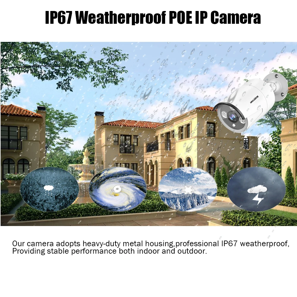 Сеть POE NVR 8CH Full HD 5MP комплект поддержка 16* IP Cam система видеонаблюдения вилла Улица 3 шт. IR в комплект камеры видеонаблюдения