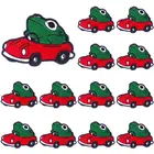 Праджня 10 шт. хиппи лягушки, украшенное принтом патчи для одежды лягушка вождения Автомобильная заплатка наклейка на Одежда DIY утюг на аппликация в мультяшном стиле