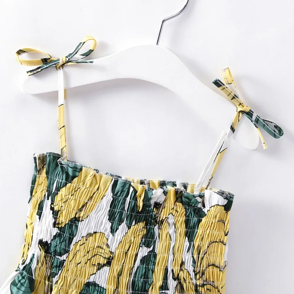 2021 Новая летняя одежда для маленьких детей Одежда с рюшами вечерние платья