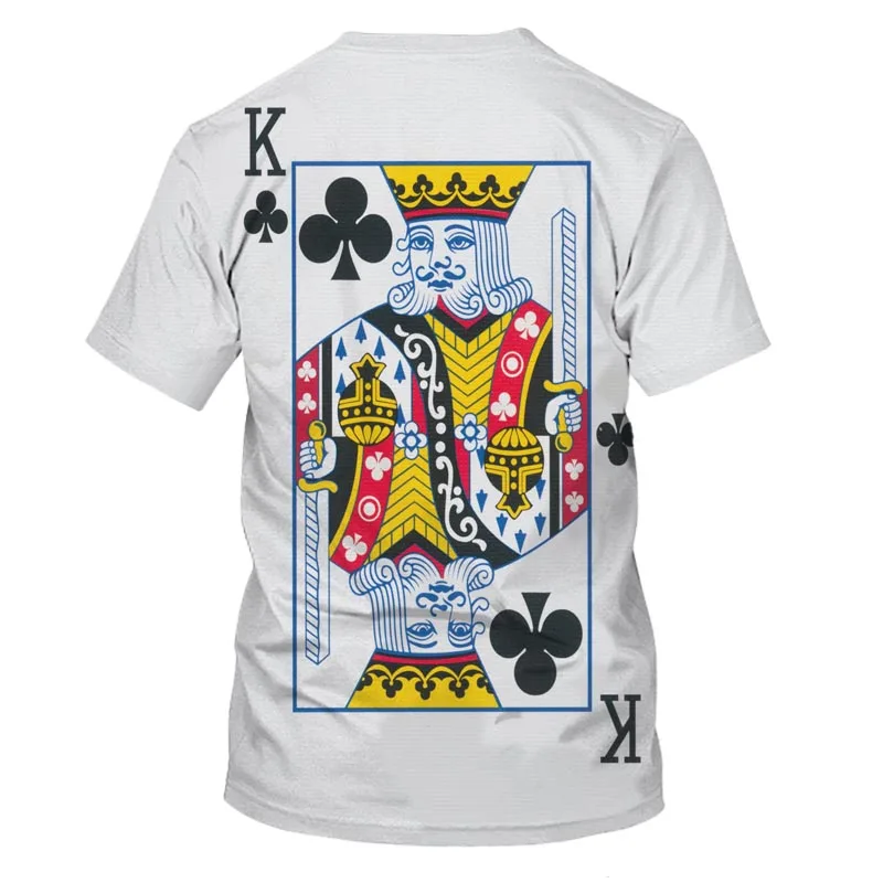 

Brand Poker T-shirt Playing Card Clothes Shirt T-shirt Clothing Tops Boy Funny 3D T-shirt Fashion Casual O-neck Short Sleeve