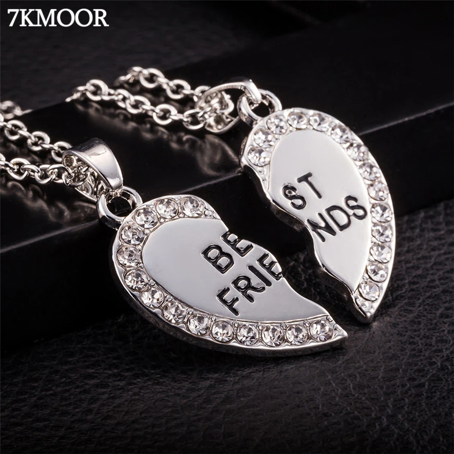 Стильные ювелирные изделия унисекс 2 шт ожерелье Bff лучший друг мужские женские