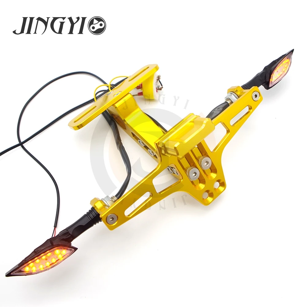 Держатель номерного знака мотоцикла с ЧПУ и светильник указателя поворота для