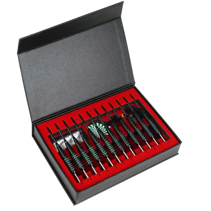 1 set of collector's edition professional darts set, high-quality darts for indoor games, O-rings, hard steel point darts