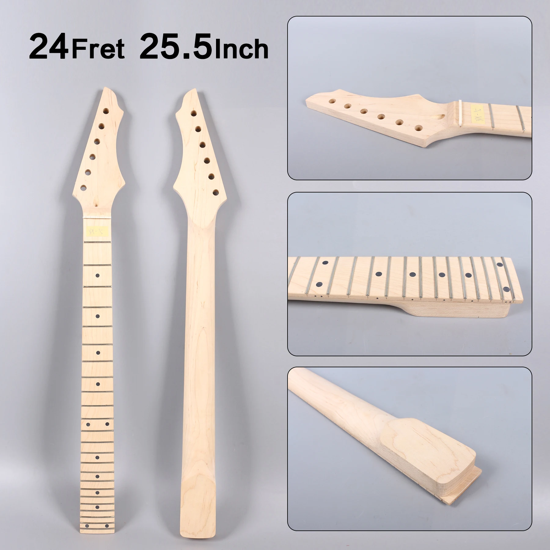 Diy шейка для электрогитары 24 лада 648 мм дюйма Кленовая грелка фиксирующая гайка