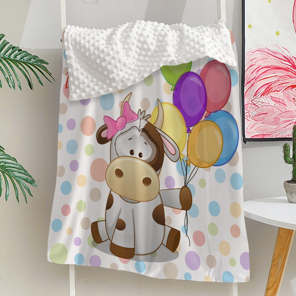 Silstar Tex Маленькая корова воздушный шар горох одеяло Пеленальное Одеяло детское