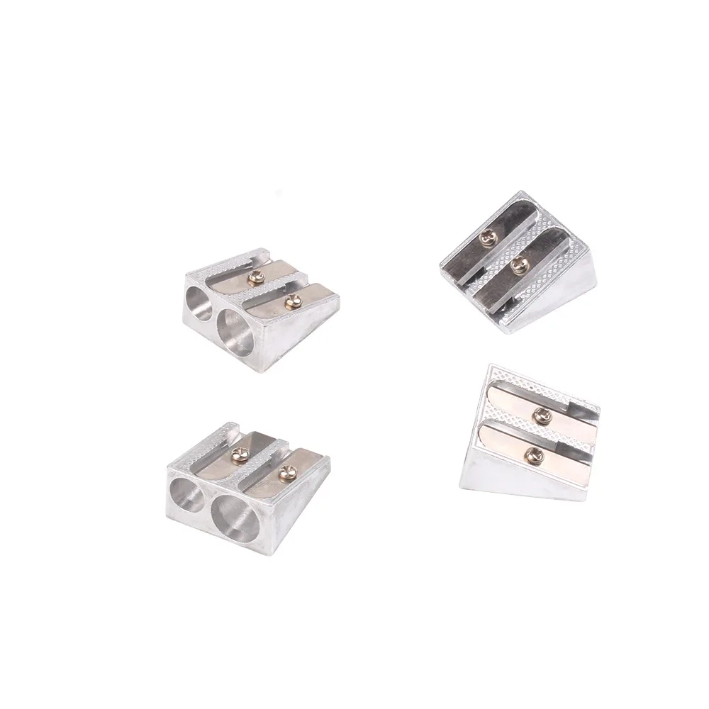 

New Mini Metal Double Holes Manual Pencil Sharpener with Steel Blades for Students Artists School Supplies