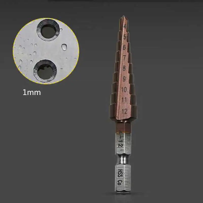 4 12 мм шаг сверла M35 HSS CO Металлообработка спираль паз 1/4 ''шестигранный