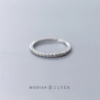 modian shining clear cz open adjustable finger ring for women fashion 925 sterling silver simple wedding ring fine jewelry gift