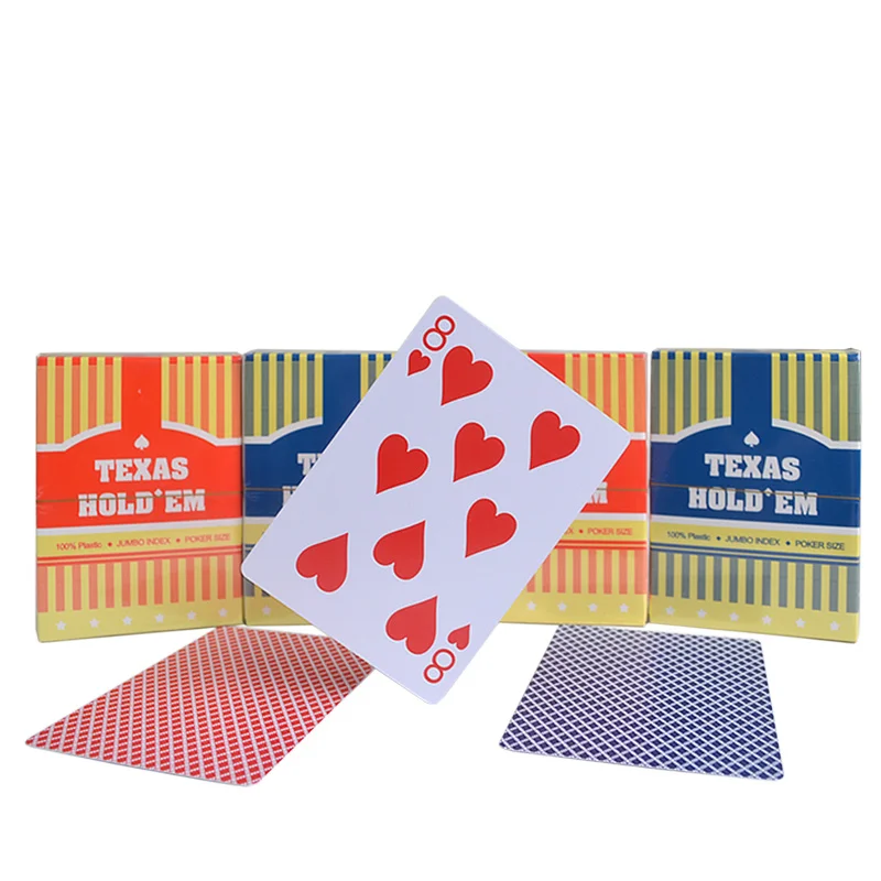 

Texas Waterproof PVC Plastic Magic Playing Card Set Durable Poker Board Game Texas Magic Box-packed 54pcs/Deck