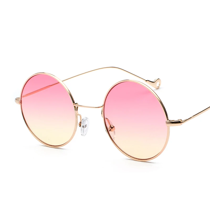 Роскошные брендовые дизайнерские Круглые Солнцезащитные очки женские мужские