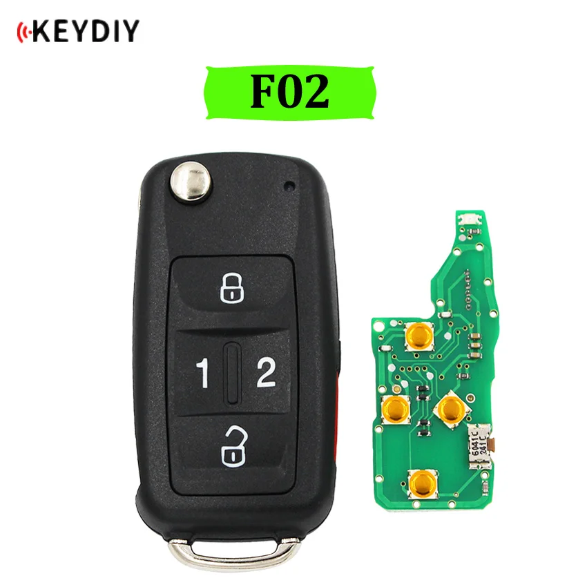 5 кнопки KEYDIY F02 авто и гараж 2 в 1 KD пульт дистанционного управления брелок для