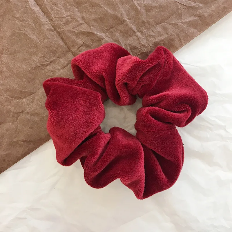 Однотонные толстые бархатные резинки для волос эластичные резинка хвоста