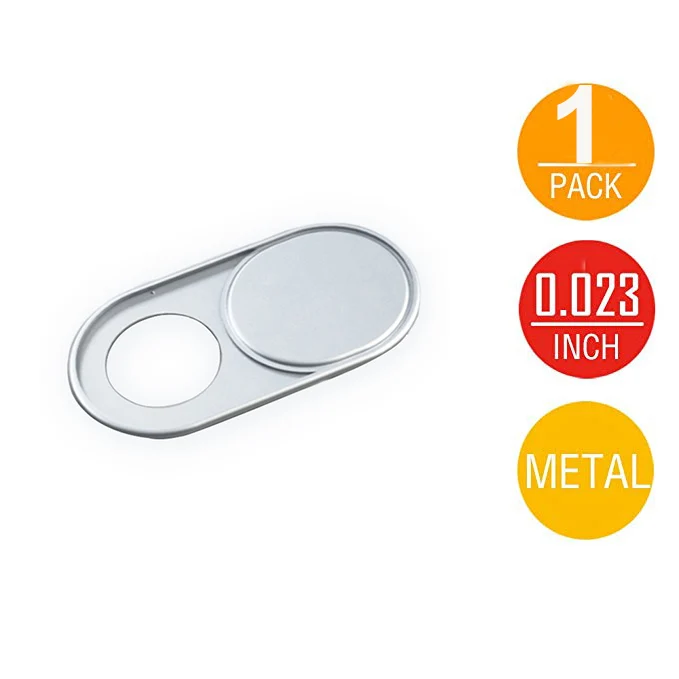 Silver1pc no package Камера для ноутбука объектив чехол для веб-камеры рыбий глаз слайдер ультра тонкий металлический веб-наклейка на камеру затвора для MacBook iMac Pro PC iPad Tablet - Цвет: Silver1pc no package