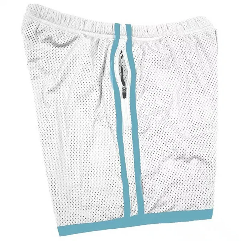 Мужские бриджи с карманами на молнии для спортзала Мужская дышащая сетчатая