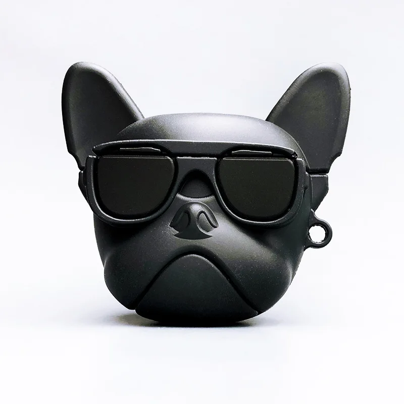 Роскошный милый мягкий силиконовый чехол с 3D бульдогом классный s для Airpods 1 2