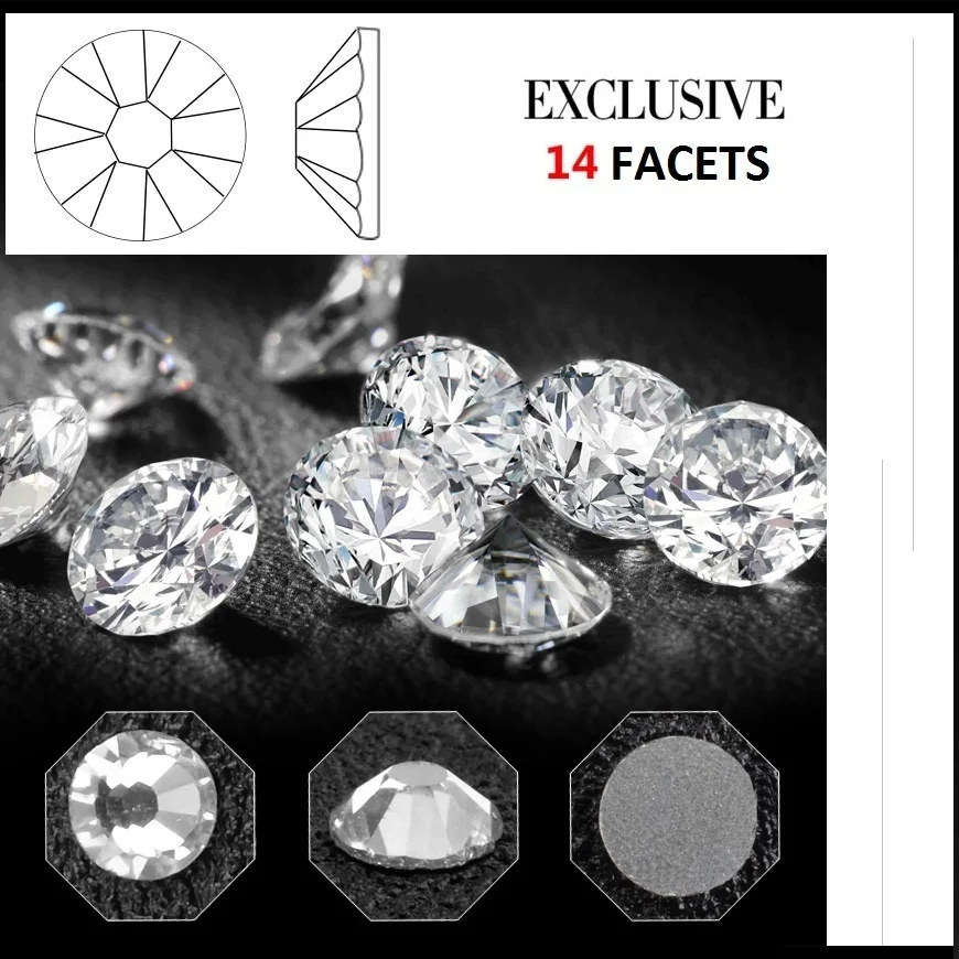 Блестящие стеклянные стразы для ногтей с кристаллами AB цвет плоской задней