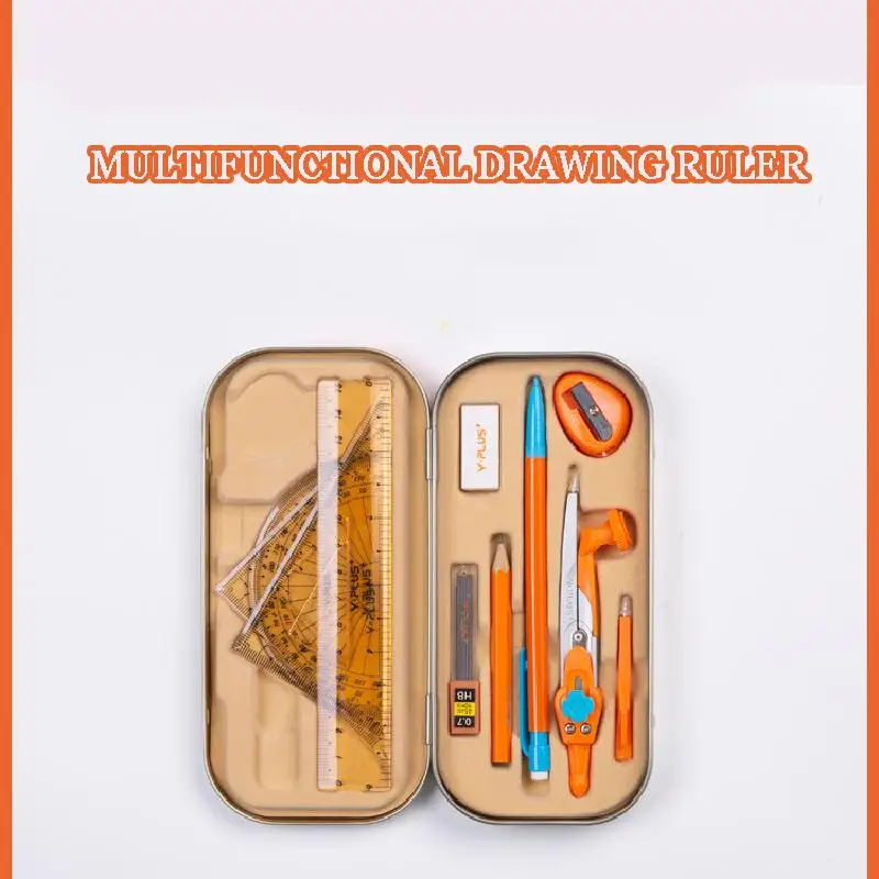 

Office Cultural And Educational Supplies Multifunctional Drawing Tool For Students Safety Triangle Set Math Drawing Set