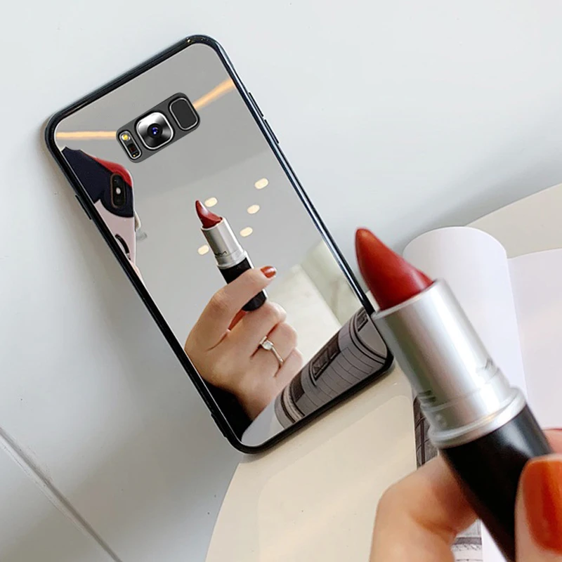 Для чехол для телефона samsung Galaxy A40 Чехол класса люкс из розового золота мягкий чехол из ТПУ с зеркалом 40 30 A50 A70 A20 A10 S8 S9 S10 плюс S10e S7 край