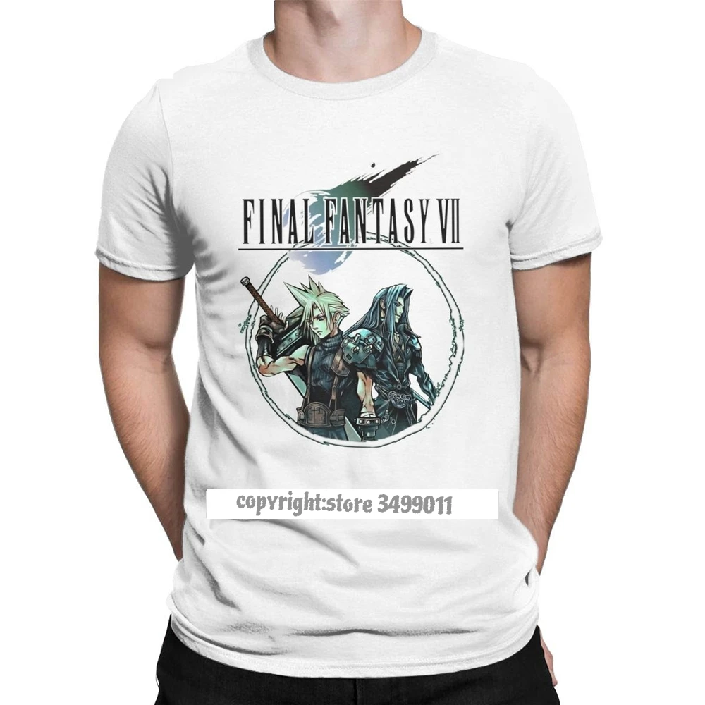 

Men's Tee Shirt Cloud & Sephiroth Leisure Tees Final Fantasy VII Video Game Tshirts Crewneck Clothes Printing