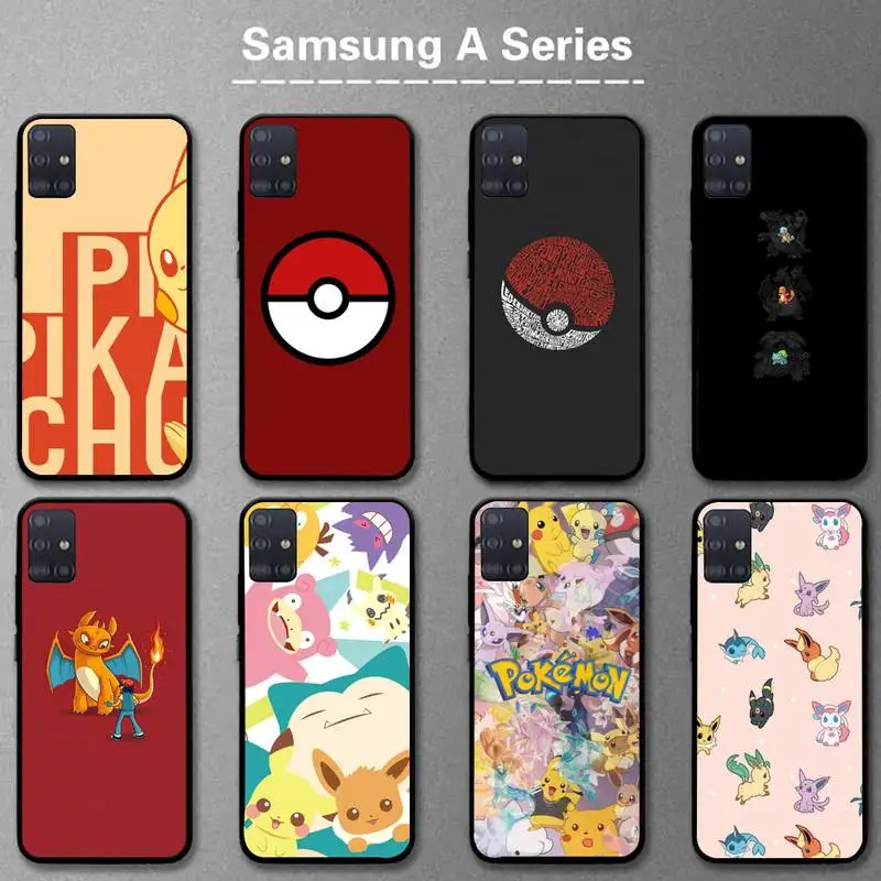 

Cute Anime Pokemone Phone Case For Samsung A20s A30S A31 A40 A50S A51 A70 A71 A80 5G A32 A02 Fundas