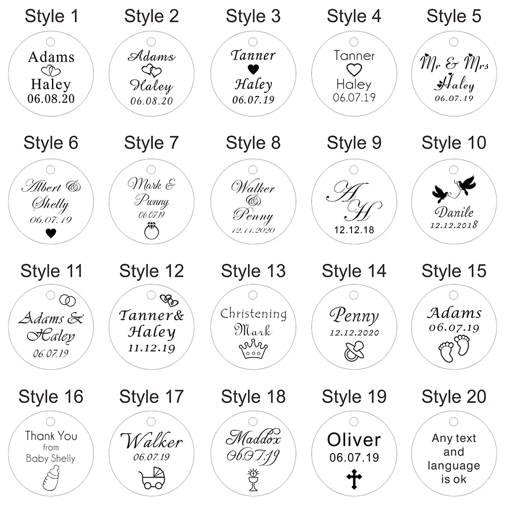 100 шт. деревянные круглые столы с гравировкой | Дом и сад