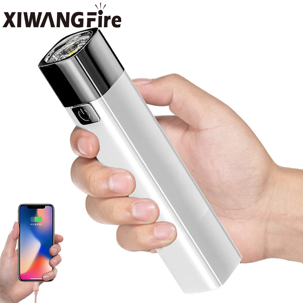 

Q5 вспышка светильник Мощность Bank флэш-светильник мультифункциональное USB Перезаряжаемые мини Портативный светодиодный светильник 3 светильник ing режимов фонарь светильник er