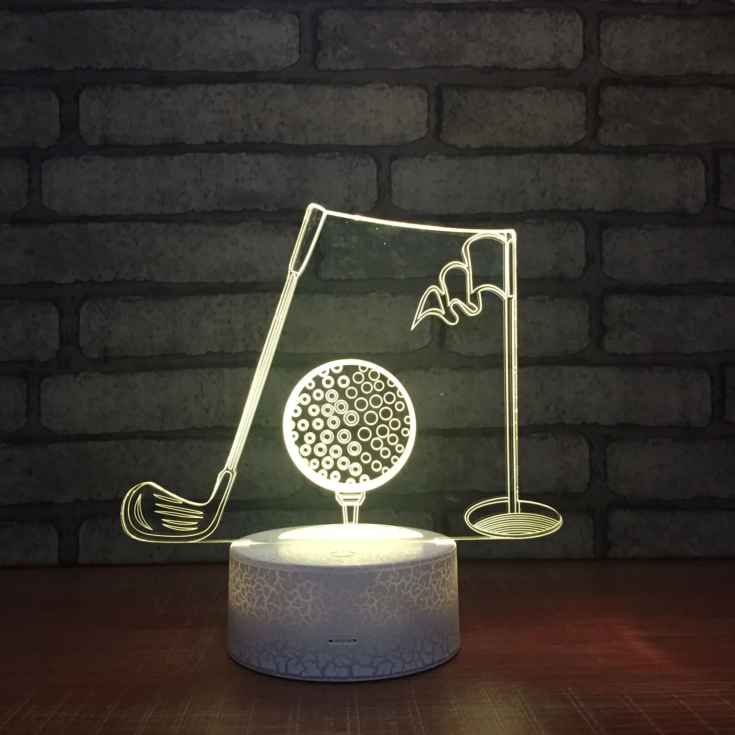 Ночсветильник с 3D иллюзией цветной набор для гольфа светодиодсветодиодный