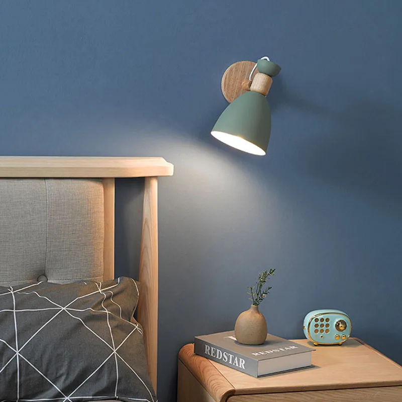 Светодиодный настенный светильник Регулируемая лампа для спальни Скандинавская